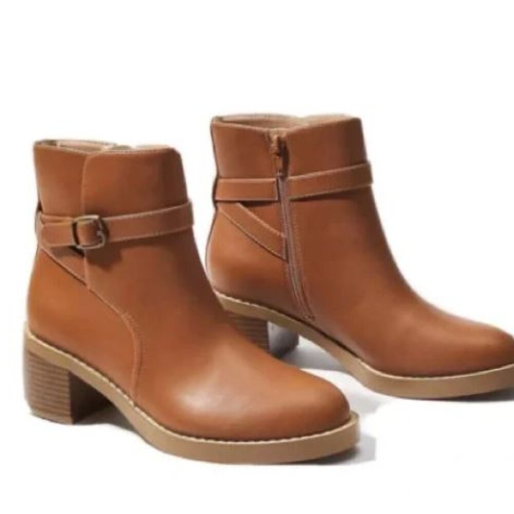 Ann Taylor Loft Suede leather Brown Riding Booties Size 7 M